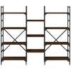 Bookshelf Brown Oak Look 160 x 28.5 x 136.5 cm Particleboard