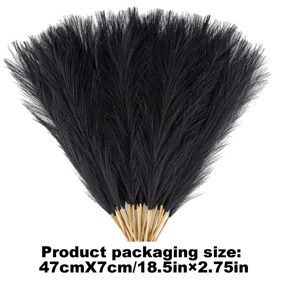 

Искусственная Пампасная Трава 30 Штук Декоративные Растения Уличные Искусственные Растения Современный Декор Комнаты Многоразовый Декор для Центра Стола для Гостиной чёрный