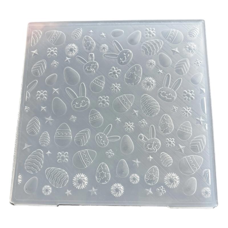 Flower Texture Embossing Template for Scrapbooking Card Making ABS Plastic Embossing Folder for Journals Envelopes