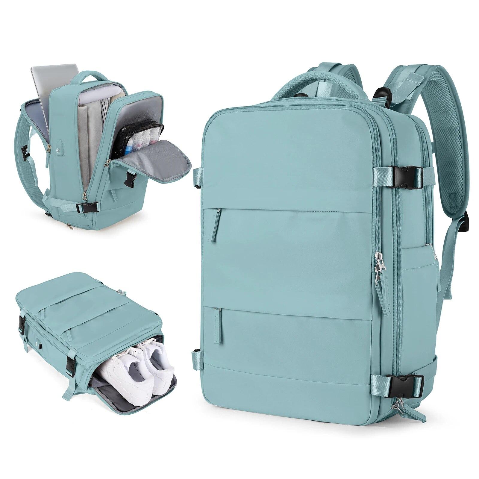 

Женский рюкзак для ноутбука, подростковые подарки, школьный рюкзак для мальчиков и девочек, сумка для ручной клади, сумка для обуви, зарядка через USB, походный дорожный рюкзак