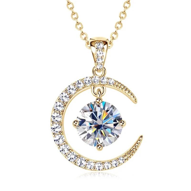 Sterling Silver Moissanite Necklace for Women High-end Design Pendant Niche Smart Clavicle Chain Female Fine Jewelry