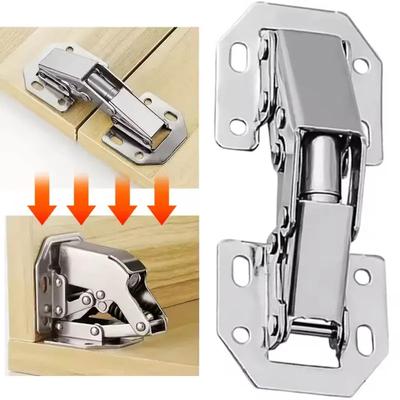 4/6/10 SZT. Zawiasy Szafkowe 90 Stopni Bez Wiercenia DziurZawiasy Hydrauliczne z Amortyzatorem Zawiasy do Szafek Kuchennych Szaf Okucia Meblowe