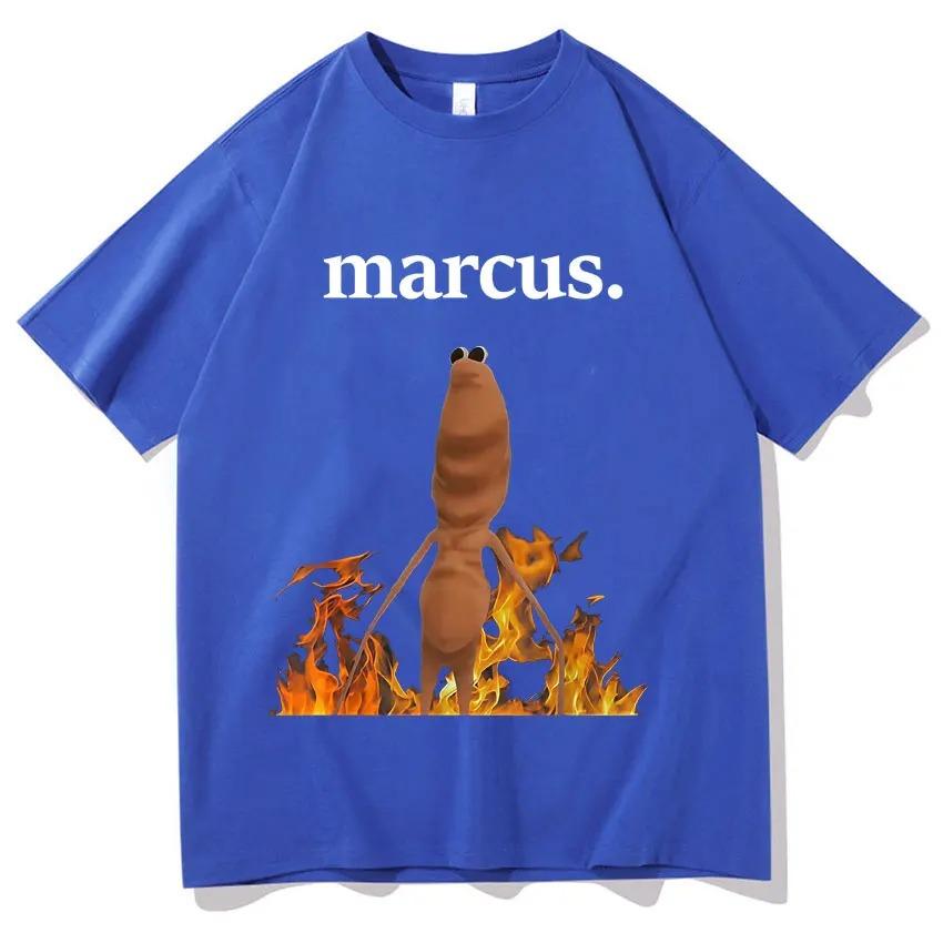 Aesthetic Oversized Short Sleeve Tees Cotton Tshirts Clothing Unisex Women Print Funny Robert Help Marcus The Worm Summer T Shirt