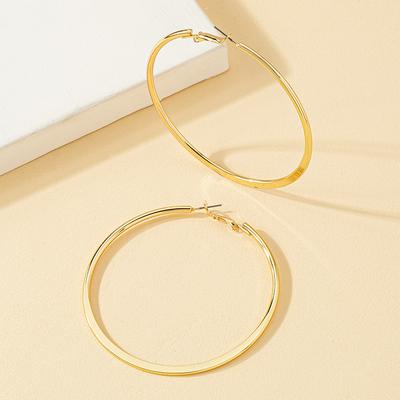 Punk Big Round Circle Dangle Earrings for Women Vintage Metal Hoop Earrings Trendy Simple Jewelry  New Fashion Accessories