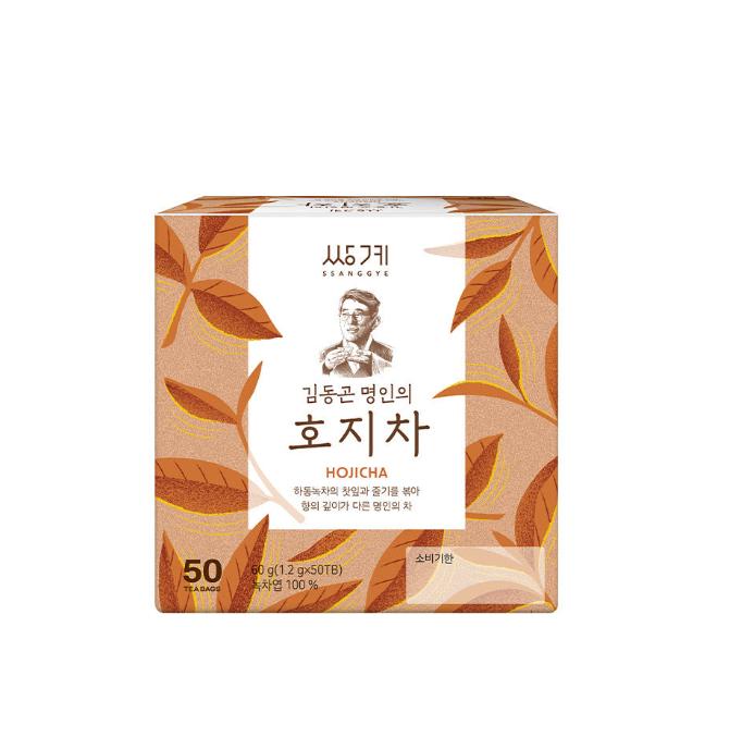 Ssanggye Hojicha Tea 50 Bags Roasted Green Tea Korean Tea Low Caffeine Nutty Flavor 1 box