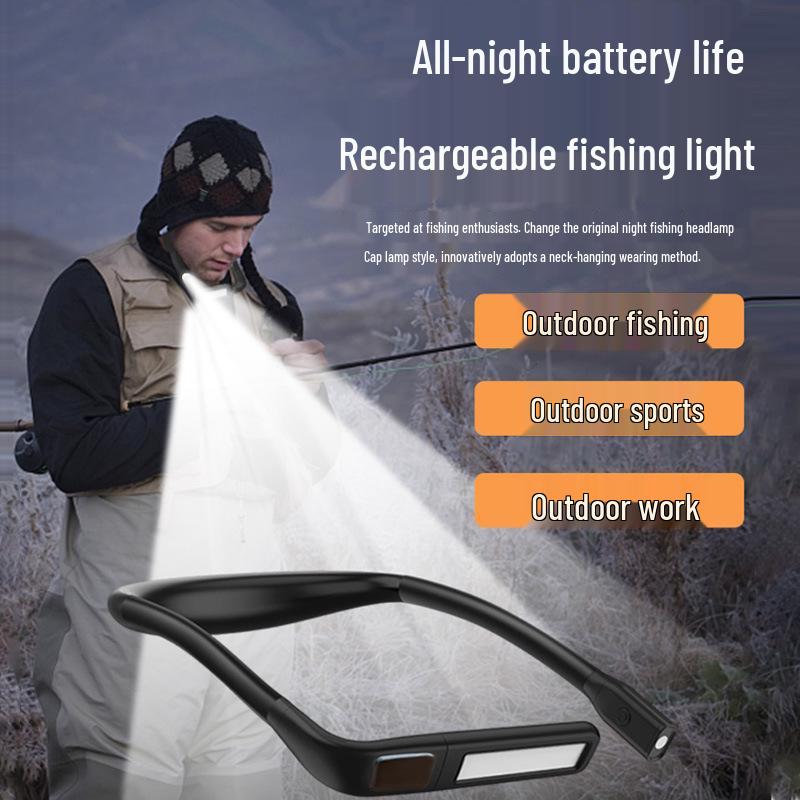 Digital Display Neck-Hanging Eye Protection Lamp for Reading, Camping, and Outdoor Use