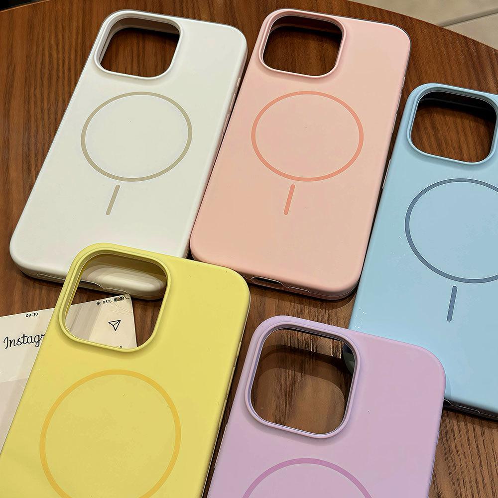 Liquid Silicone Magnetic Phone Case For iPhone 17 Air 16 15 Plus 14 Pro Max For Magsafe Wireless Charge Slim Fit Soft Cover