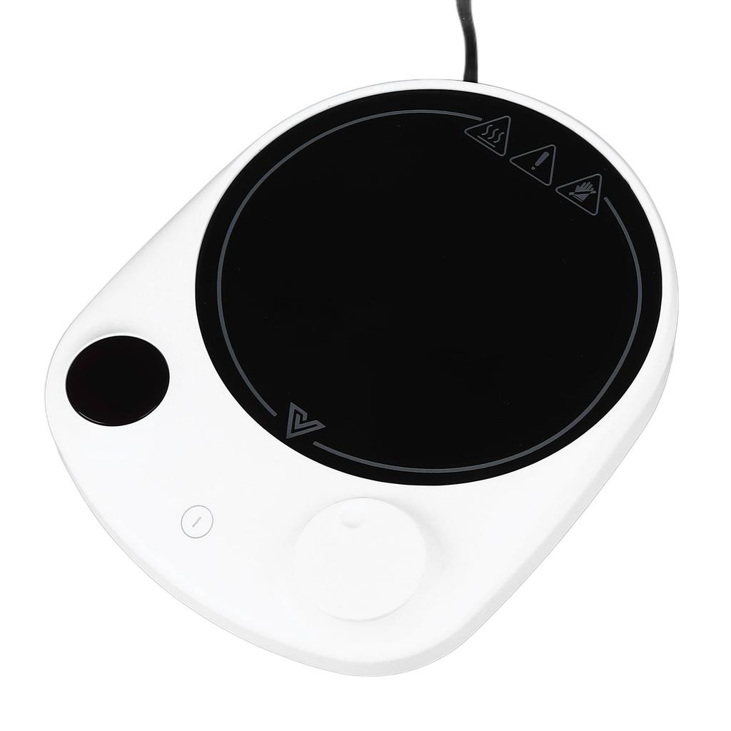Electric Heating Cup Warmer Constant Temperature Auto Shut Off Milk Coffee Mug Heater White