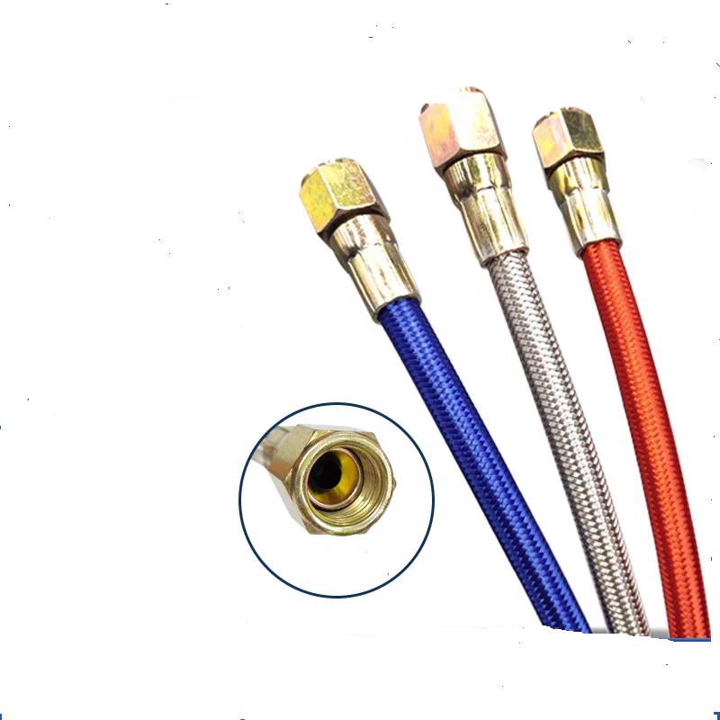 3/8" Silvery Mold oil temperature machine tube, high temperature resistant PTFE tube, stainless steel braided tube