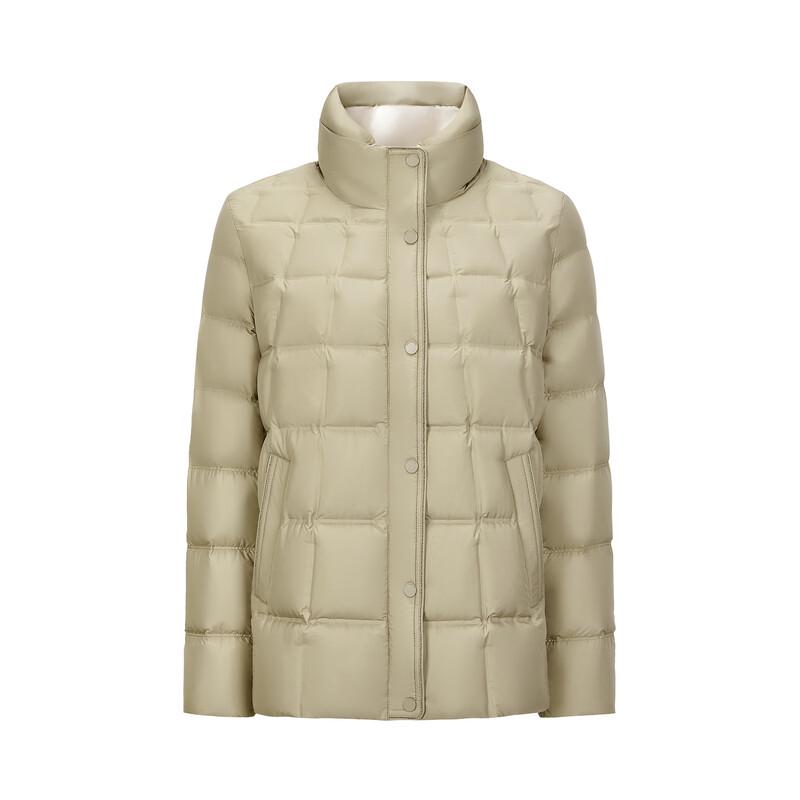 JUZI ANNACAU Women's Casual Stand Collar Short Duck Down Jacket