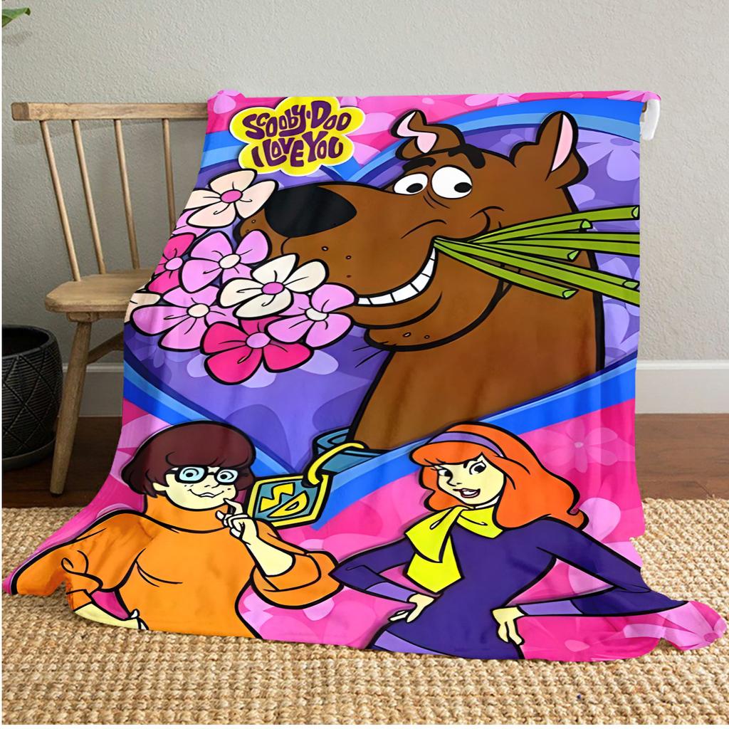 Scoobydoo Love Plush Blanket Soft Comfortable All Seasons Suitable Sofa Office Nap Travel Festive Gift