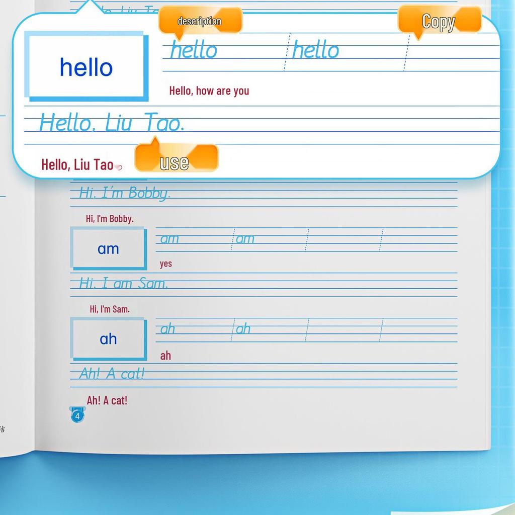 2026 New Edition English Handwriting Copybook for Grades 3-6, Semesters 1 & 2