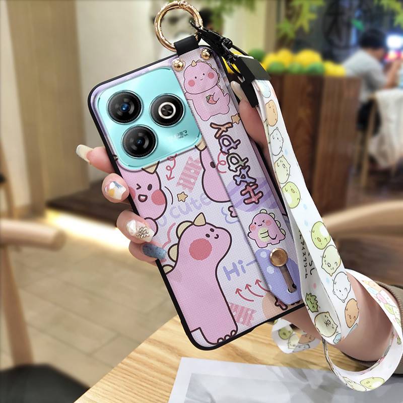 Waterproof Wristband Phone Case For ZTE Blade A75 4G/Z2359 Anti-dust Kickstand Durable Dirt-resistant Phone Holder Cute