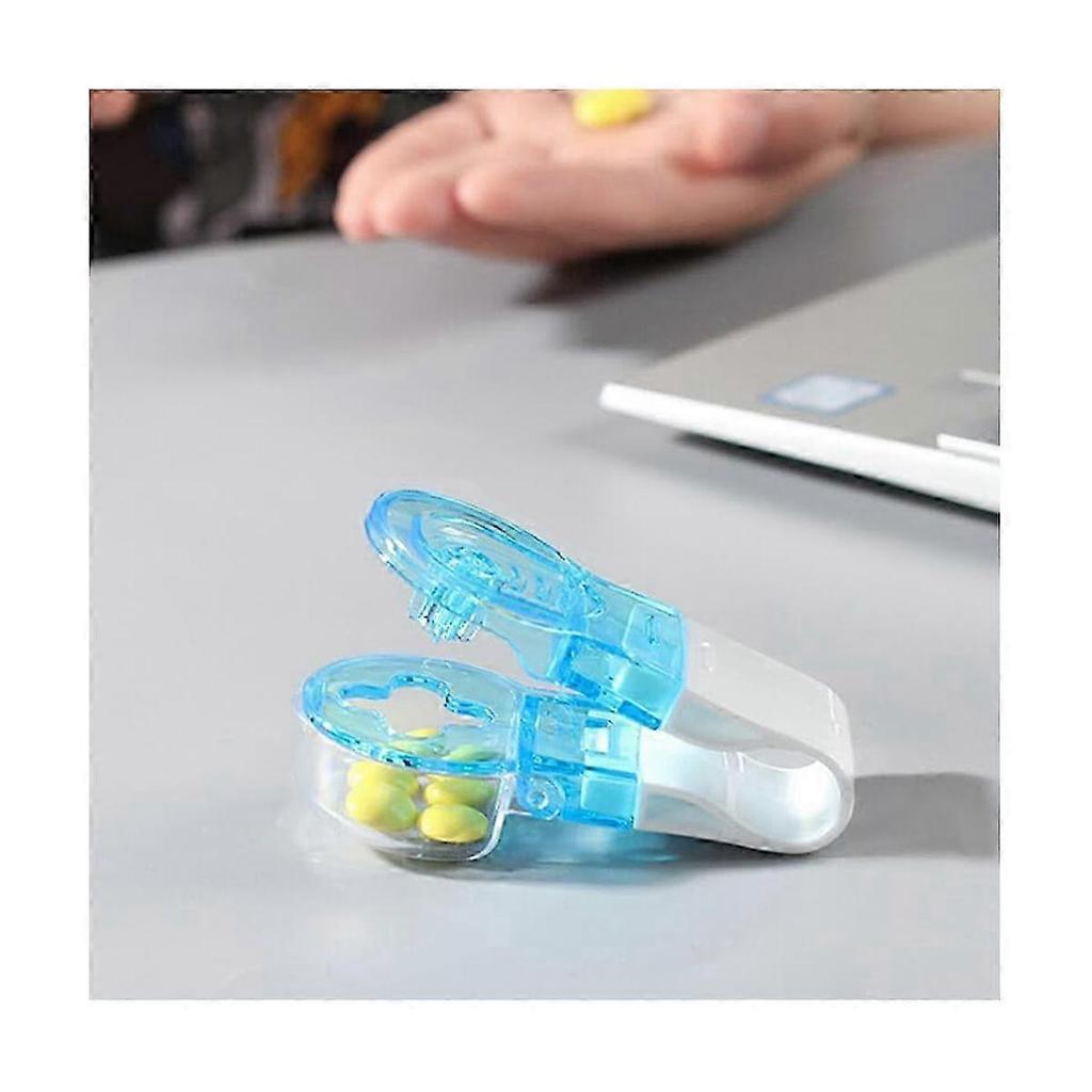 3Pcs Portable Pill Taker,Portable Pill Taker Remover, Pill Cutter,Tablet Dispenser,Portable No Cont