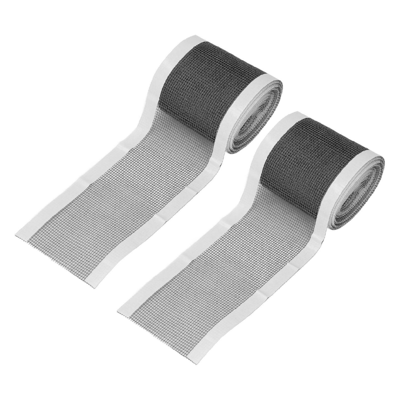 2 Rouleaux Maille Autocollante Jetable pour Siphon de Douche Capte-cheveux Couvercle de Siphon Linéaire 7 cm de Large Adhésif PVC
