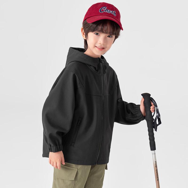 Boys' Water-Repellent Hooded Hiking Jacket