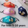 Tcare Reusable Bear Face Mask for Kids Breathable Cotton Cute Cartoon Design PM25 Anti Dust Protective