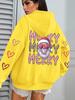 Santa Claus Print Women's Hoodie with Pocket - Casual Streetwear