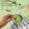 Set 4 Piese Instrumente Ceai Matcha Set Tel Matcha Kit Preparare Ceai Stil Japonez cu Linguriță Suport Tel Bol pentru Începători Entuziaști