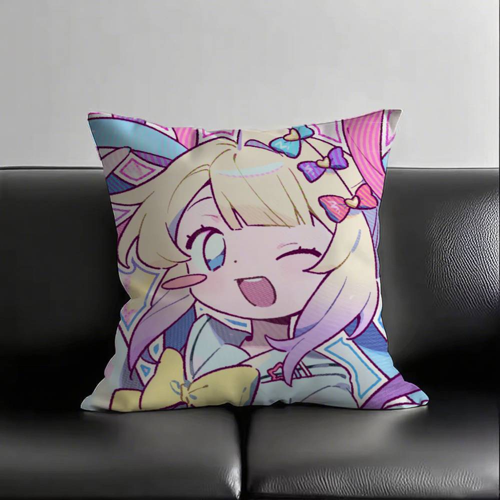 Cute Game Figure Kangel Pillow Case Square Bedroom Sofa Leisure Comfort Cushion Car Living Room Home Decoration