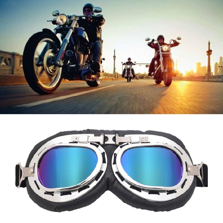 Aviator Pilot Retro Vintage Motorcycle Glasses Cafe Racer Flying Eyewear Goggles