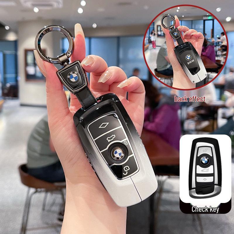 Compatible Key Shell for BMW 1, 3, 5, 7 Series, X1, X2, X3, X5, iX3, and i3 Models, plus Metal 530 and 325Li Buckles.