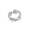 Korean Retro Style Multi-Layer Women's Ring - Irregular Double Layer Open Design for Trendy Index Finger