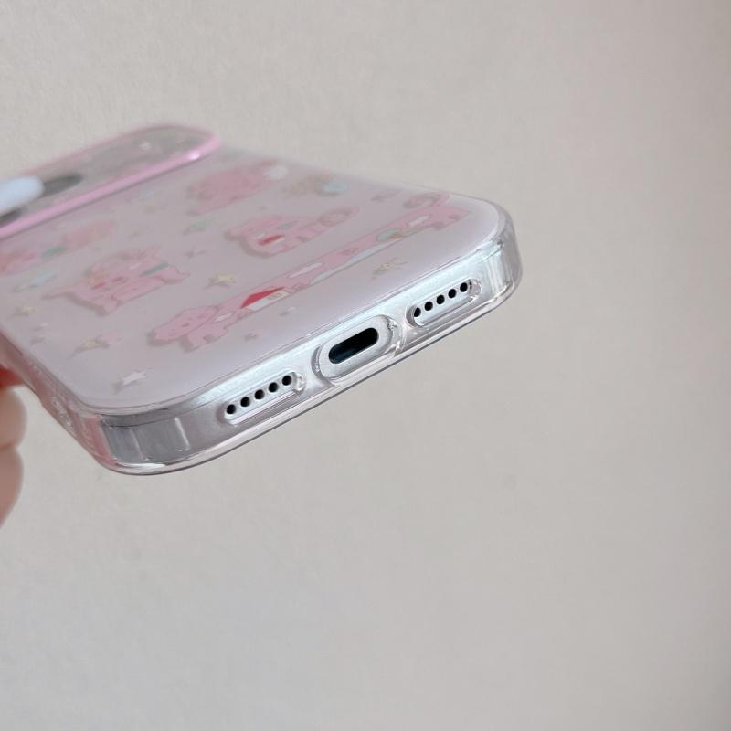 Funny Cute Cartoon Cat Phone Cover For Apple iPhone 17 Pro 16 15 14 Pro Max Case with Chain Fashion Shockproof Cases For iPhone