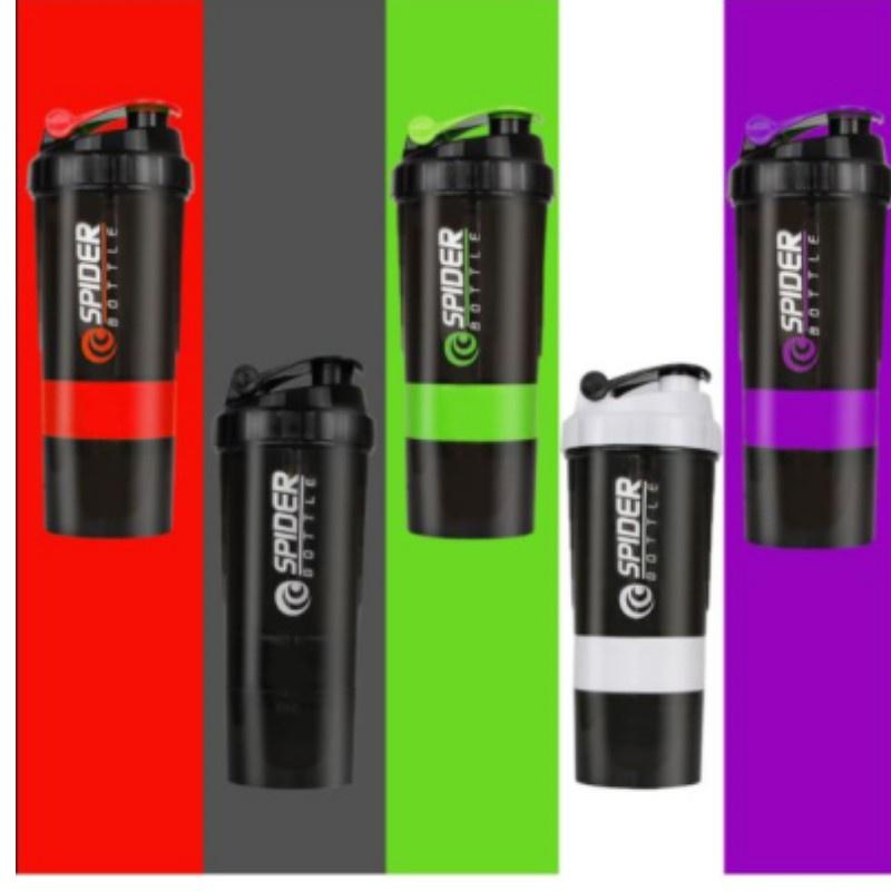 Zihong Spider Cup Für Fitness-Sportarten Shaken Sie Ihr Protein mit dreilagiger Pulverbox und aufgedrucktem Logo