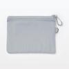 MUJI Polyester Double Zipper OHG88A3S Case, Gray, Medium,