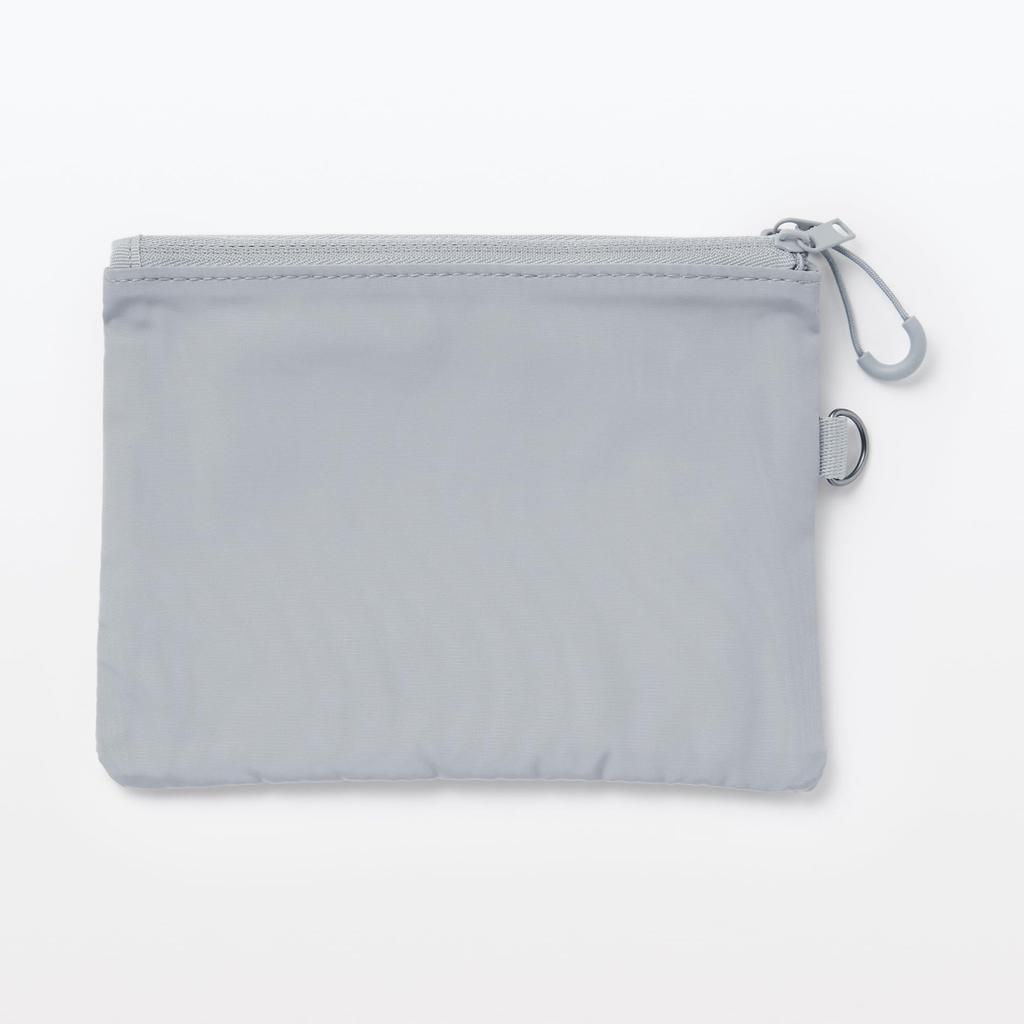 MUJI Polyester Double Zipper OHG88A3S Case, Gray, Medium,