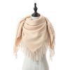 New Solid Color Wool Square Scarf Women's Imitation Cashmere Autumn and Winter Warm Scarf Cashmere Shawl