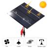 2W 12V Solar Panel with Clips Polycrystalline Silicon Solar Cell DIY Waterproof Camping Portable