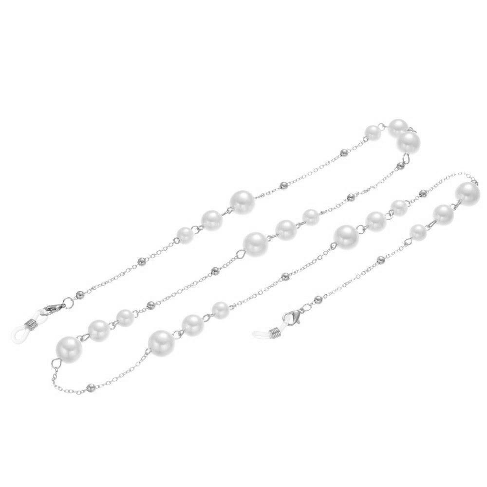 Pearl Beaded Sunglass Chain Hanging Cord Anti Drop Eyeglass Lanyard Adjustable Nonslip Eyeglass Holder Strap Eye Accessories