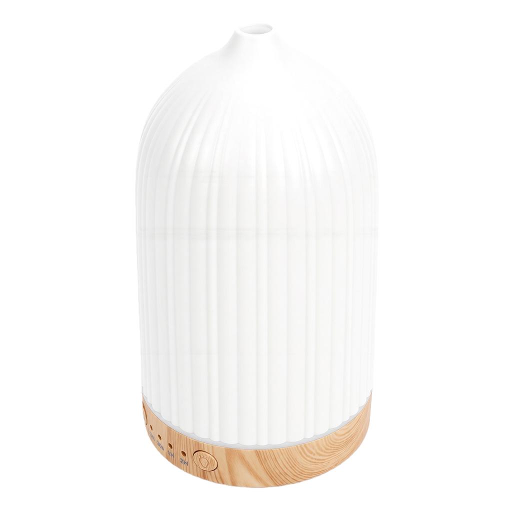 200ML Essential Oil Diffuser Portable Aromatherapy Diffuser Silent Humidifier with Wood Grain Base 7 Color LED Lights