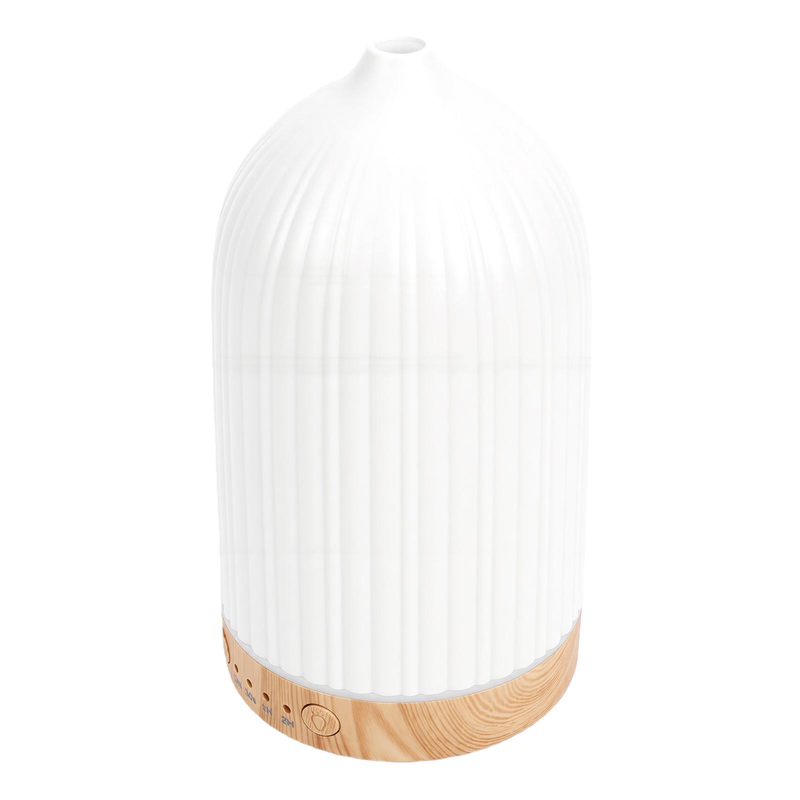 200ML Essential Oil Diffuser Portable Aromatherapy Diffuser Silent Humidifier with Wood Grain Base 7 Color LED Lights