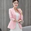 Caidaifei 2025 Women's Plus Size Winter Slimming Blazer - Fashionable Casual Long Sleeve Outerwear