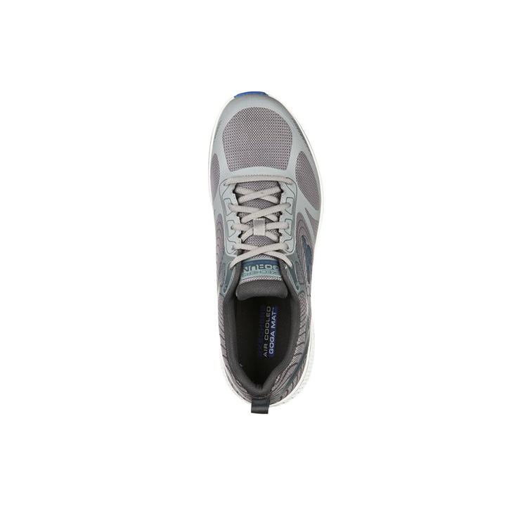 Skechers Go Run Consistent Lightweight Comfortable Fabric Synthetic Leather Durable Low Top Running Shoes Men Sneaker Gray 220035-GYBL