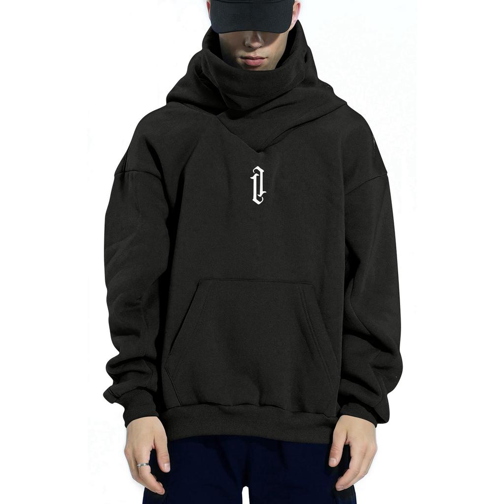 Herrenmode Einfarbig Langärmliger Kapuzenpullover mit Taschen Lässiges Erwachsenen-Sweatshirt-Oberteil