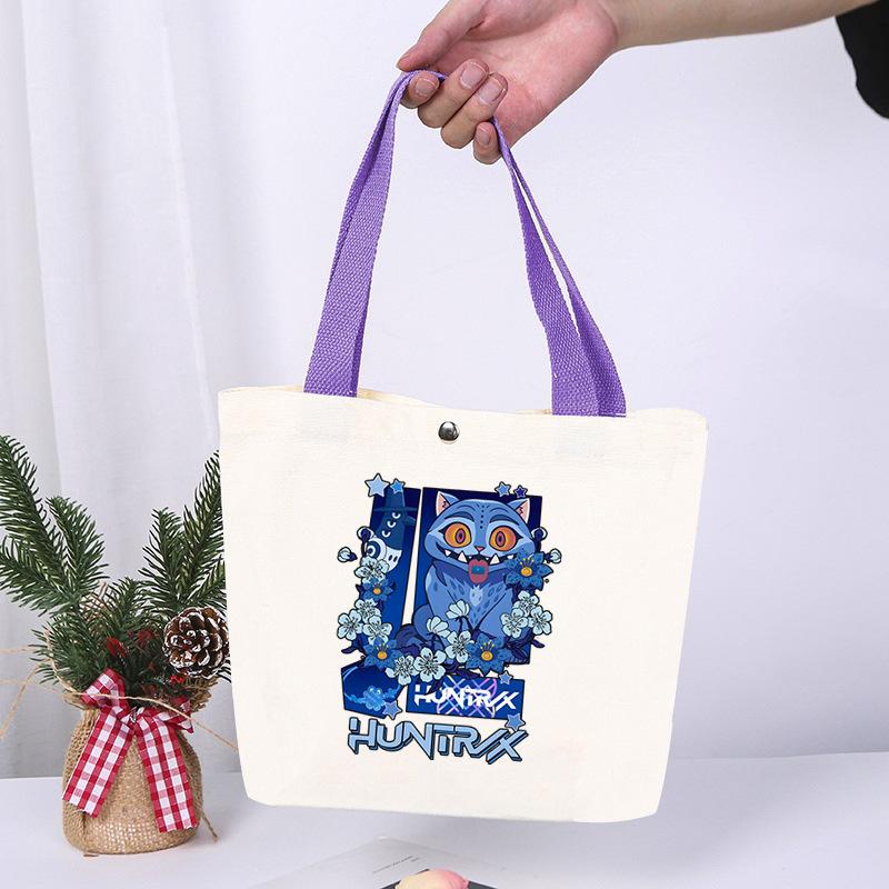 K-Pop Anime Cartoon Printed Student Fashion Casual Canvas Bag Going Out High Value Portable Shoulder Bag