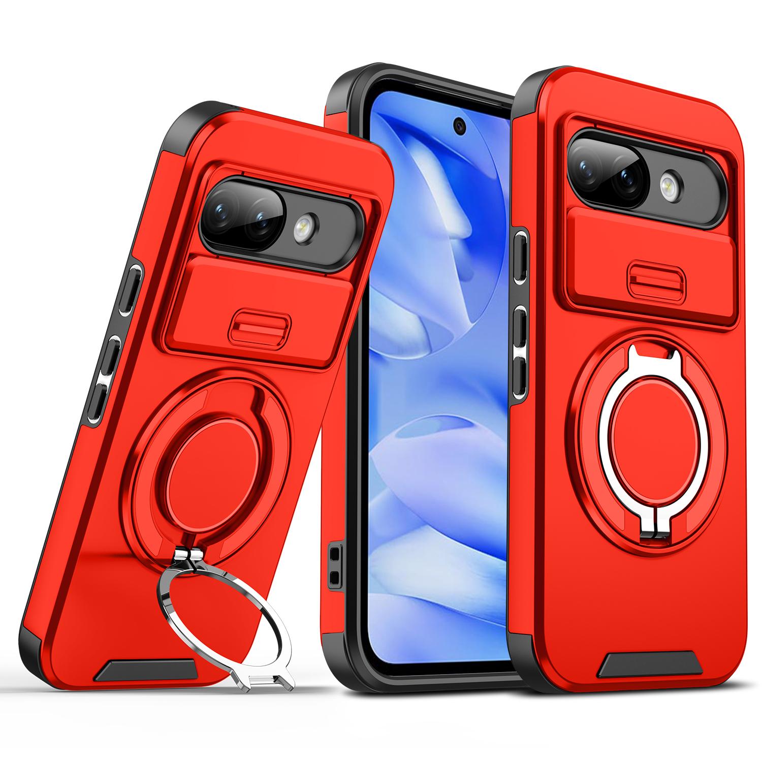 

For Google Pixel 9a Case Google Pixel 9 Pro XL Cover Pixel 9 9Pro Magnetic Ring Armor Slide Camera Magsafe Wireless Charge Cover Google Pixel 9 Pro XL