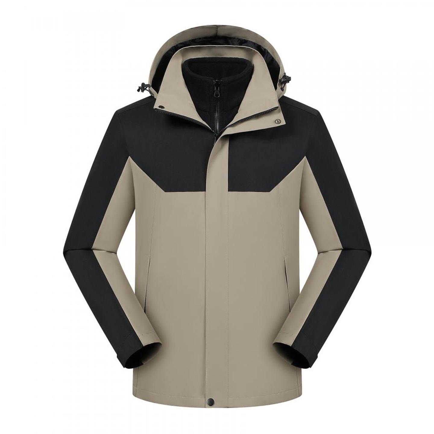 

Pinya 3-in-1 Color-Blocked Detachable Waterproof Windproof Workwear Jacket. S