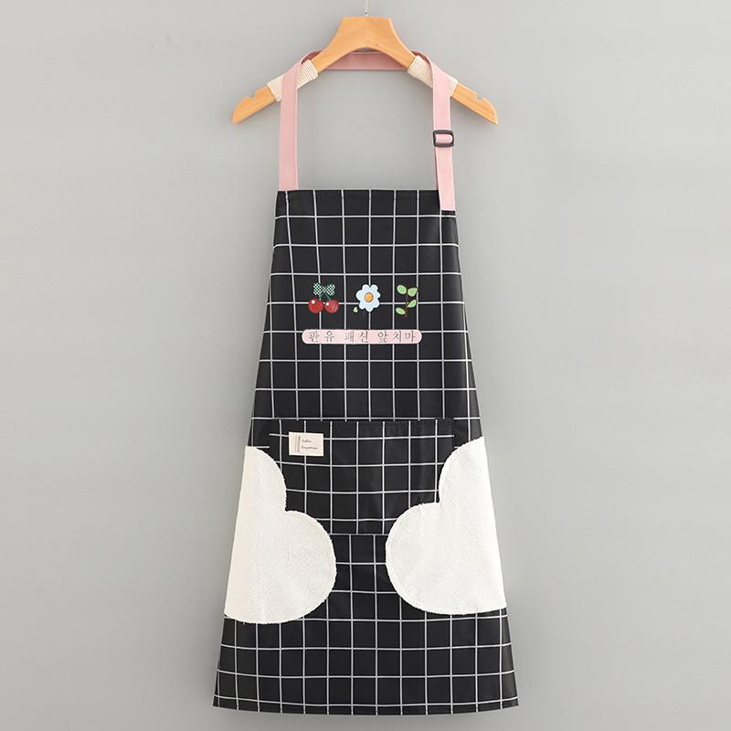 Apron Home Kitchen Waterproof Oil Resistant No Wash Sleeveless Pockets Large