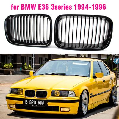 Black Grille ABS Front Replacement Hood Kidney Grill For BMW E36 1994 1995 1996 318i 323i 325i 320i 328i M3