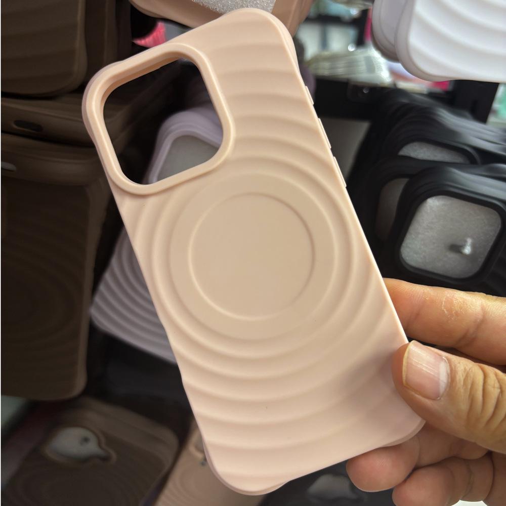 Magnetic Circular Pattern Drop-Proof Phone Case for iPhone 11 To 17 Pro Max