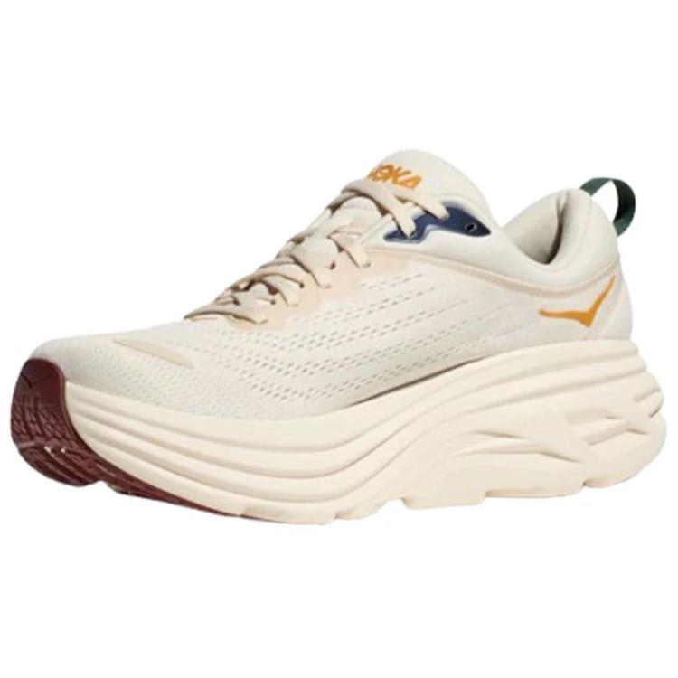 HOKA Bondi 8 Oat Milk Alabaster Men Sneakers Cream 1123202-OST
