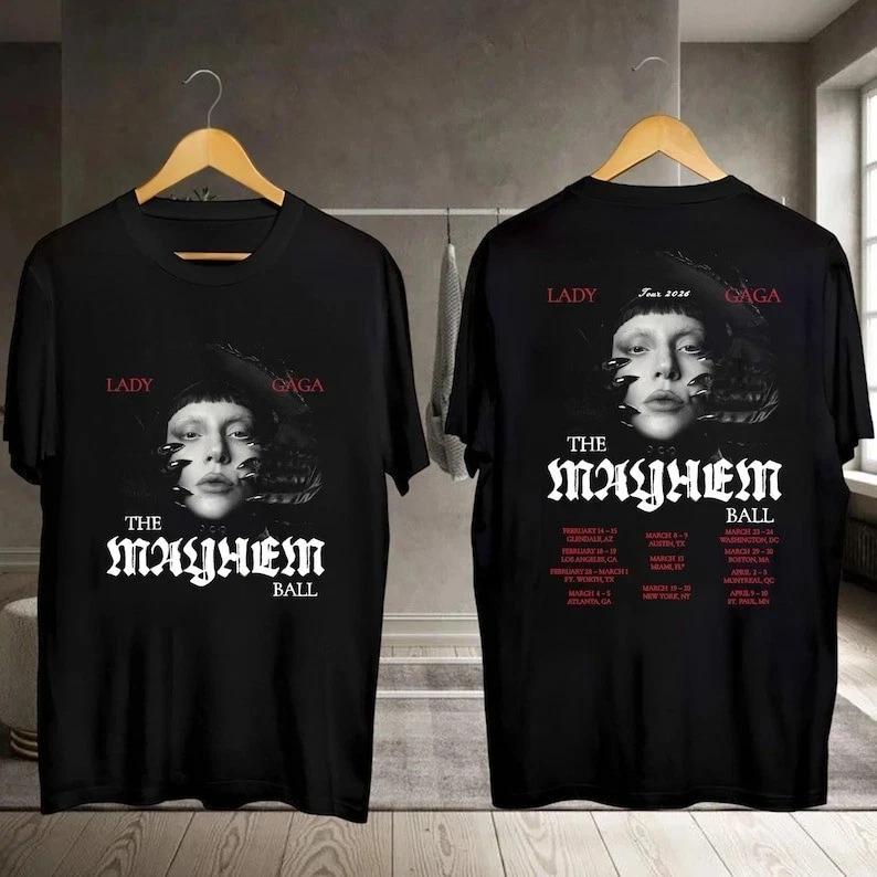 Lady Gaga Tour 2026 Shirt, Lady Gaga Graphic Shirt, The Mayhem Ball Tour T-shirt L