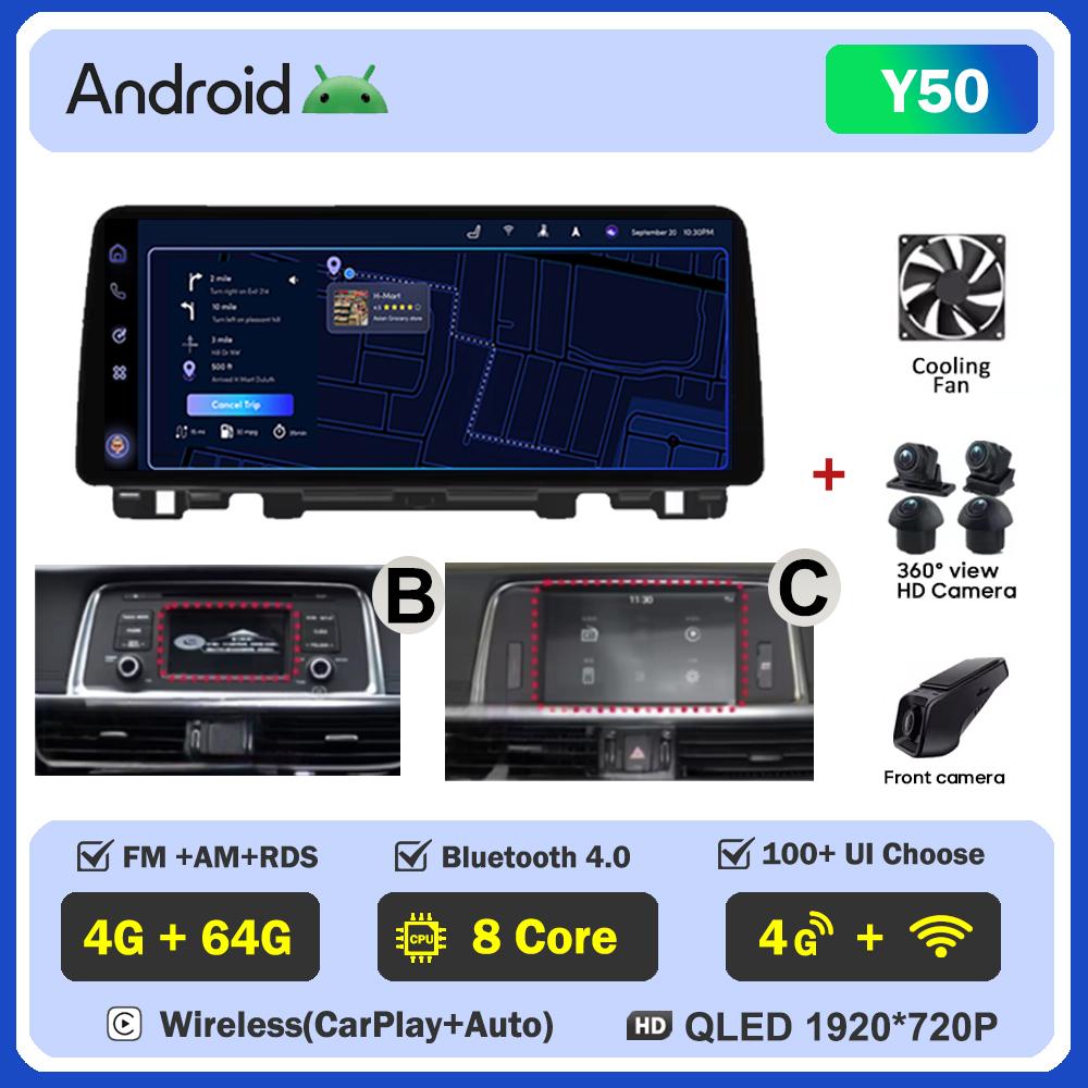 12,3 Zoll Auto Multimedia Radio Für KIA K5 Optima 2015-2019 Video Audio Player Stereo Navigation Autoradio Carplay Kein 2 Din DVD