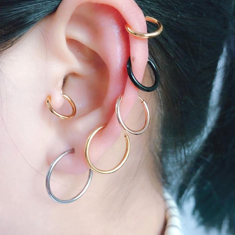 Fake Ohrringe, Nasenringe, Lippenringe & Ohrclips mit Feder zum Klemmen – Beliebter europäischer & amerikanischer grenzüberschreitender Schmuck