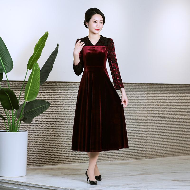 

2022 Hongyun V-Neck Three-Quarter Sleeve Fashionable Mom s Wear XXL